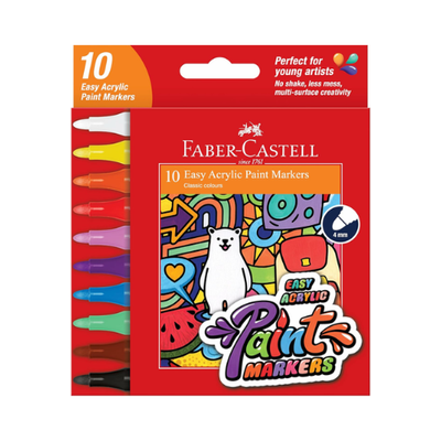 Faber Castell Acrylic Paint Markers (Set of 10)