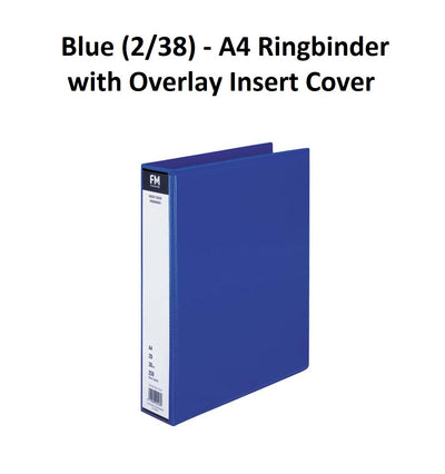 Blue (2/38) - A4 Ringbinder with Overlay Insert Cover