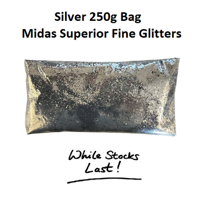 Silver 250g bag - Midas Superior Fine Glitters