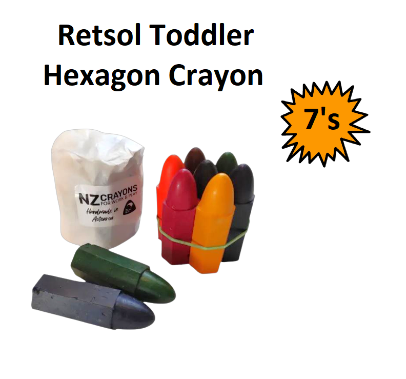 Retsol Toddler Hexagon Crayon - Standard 7's