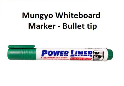 Green - Bullet Tip Mungyo Whiteboard Marker