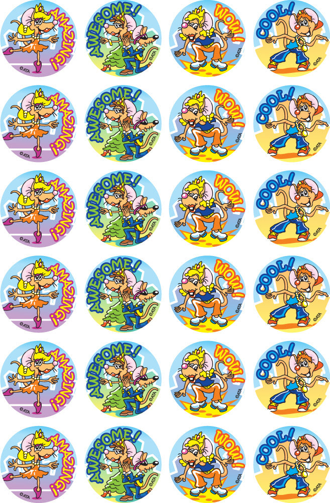 Dancing Mice - Merit Stickers (Pack of 96)