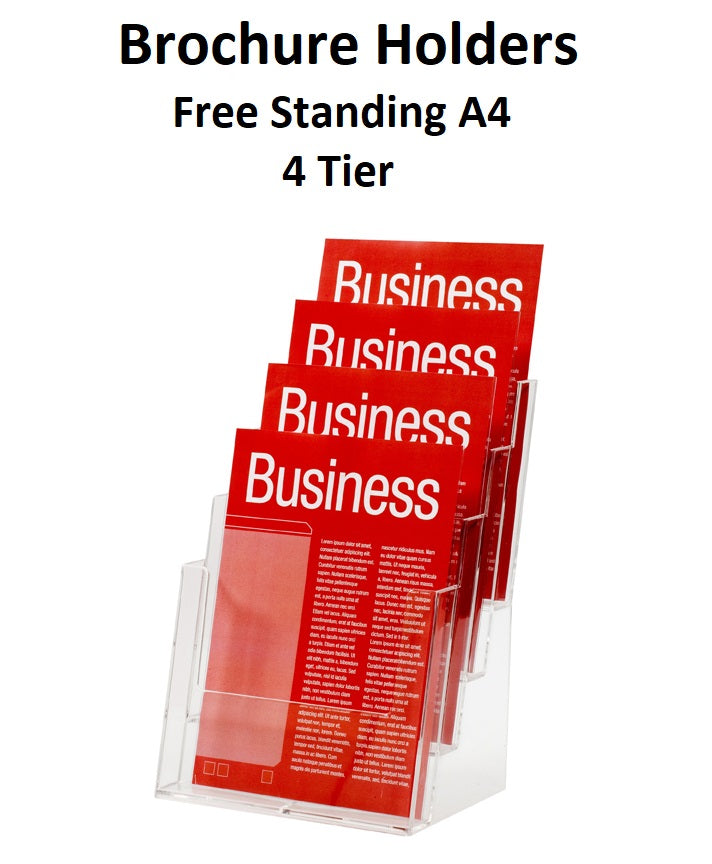 Brochure Holders - Free Standing - A4 - 4 Tier