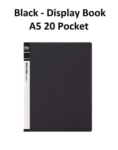 Black - A5 Clearfile 20 Page