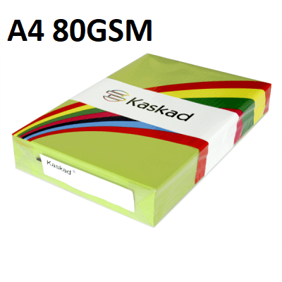 A4 Parakeet Green - Kaskad 80gsm 500 Sheets
