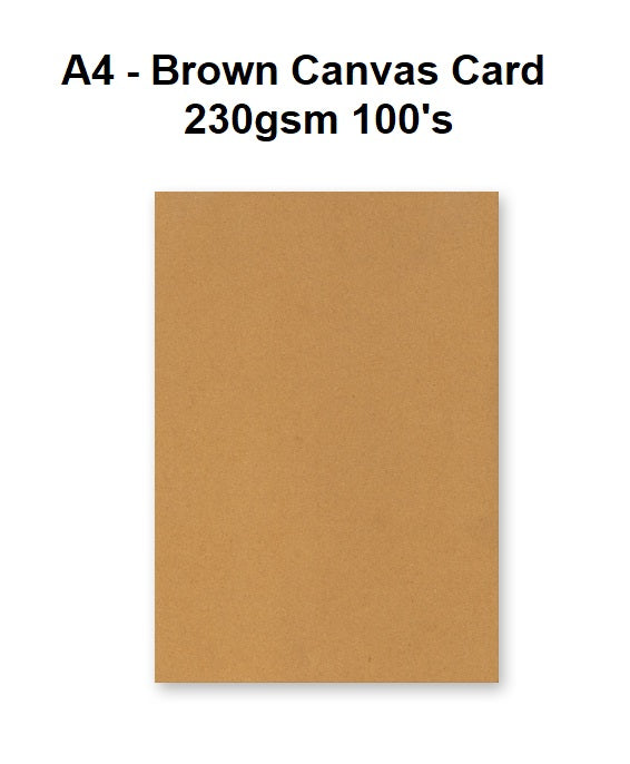 A4 - Brown Canvas Card 230gsm 100's