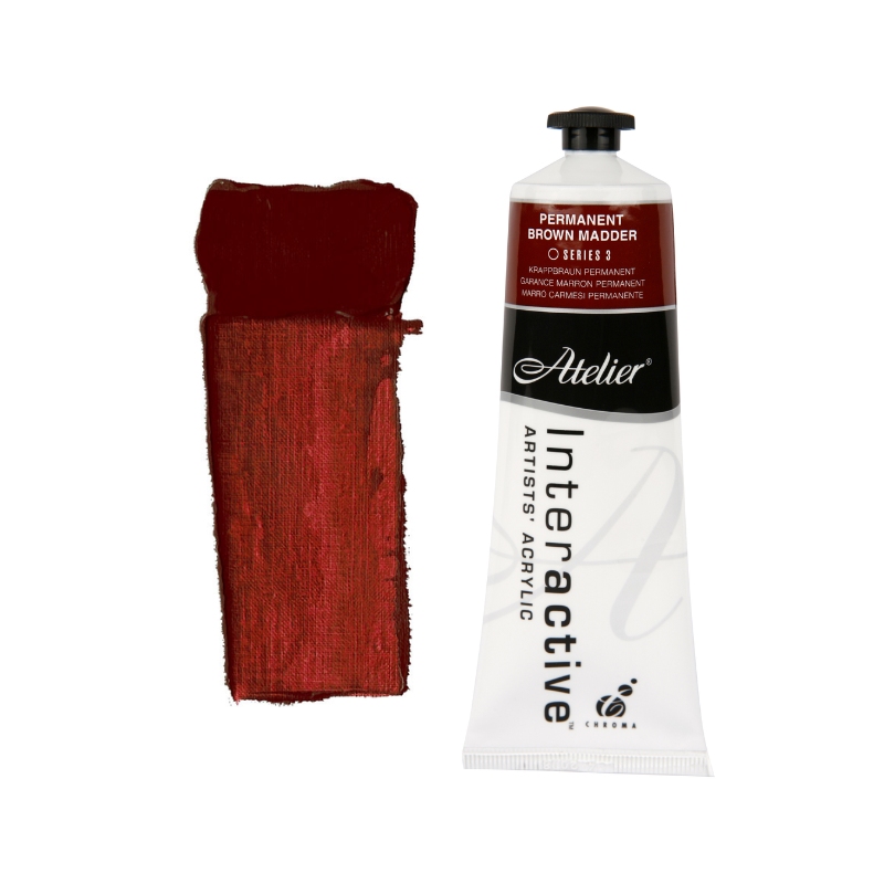 Permanent Brown Madder 80ml - Atelier Acrylic Paint S3