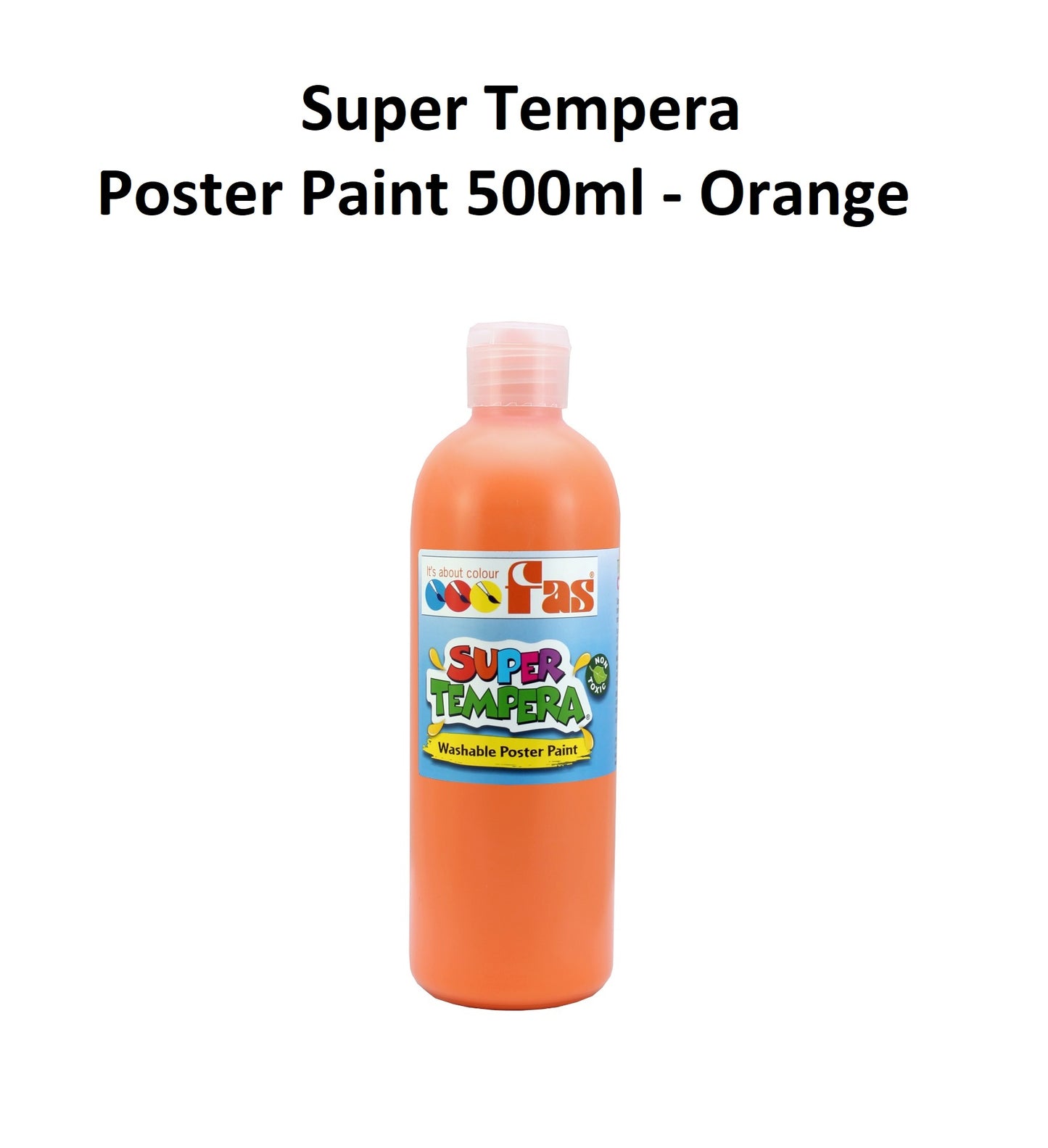 Orange 500mL - FAS Super Tempera Poster Paint