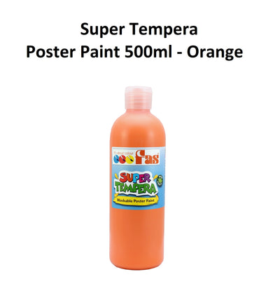 Orange 500mL - FAS Super Tempera Poster Paint