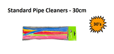 Pipe Cleaners - Assorted 30cm (30pcs)