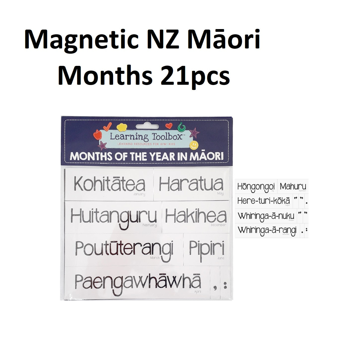 Maori Magnets - Months of The Year