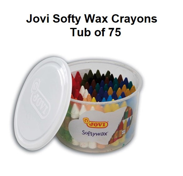 Jovi Softy Wax Crayons - Tub of 75