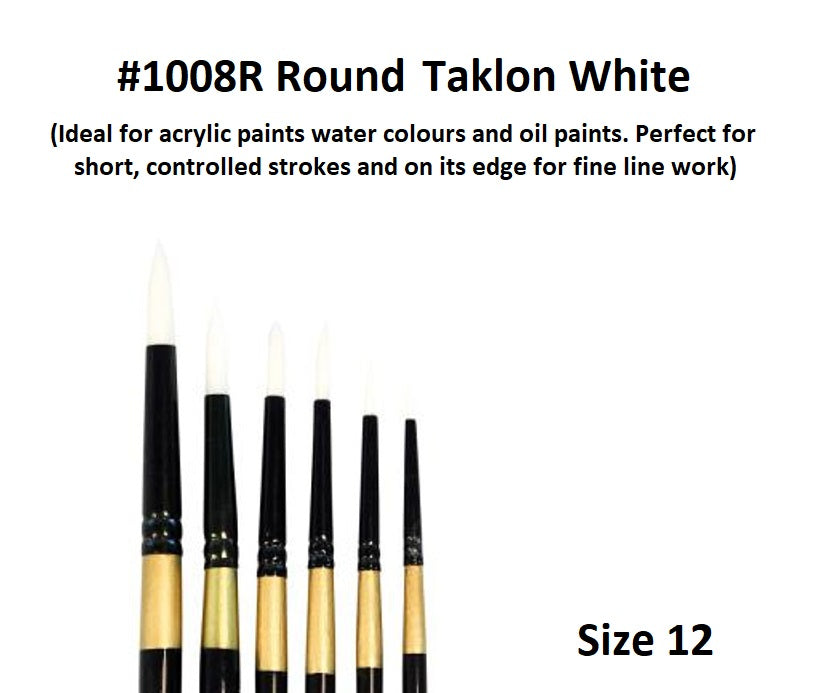 Size 12 - Taklon Brushes - Round