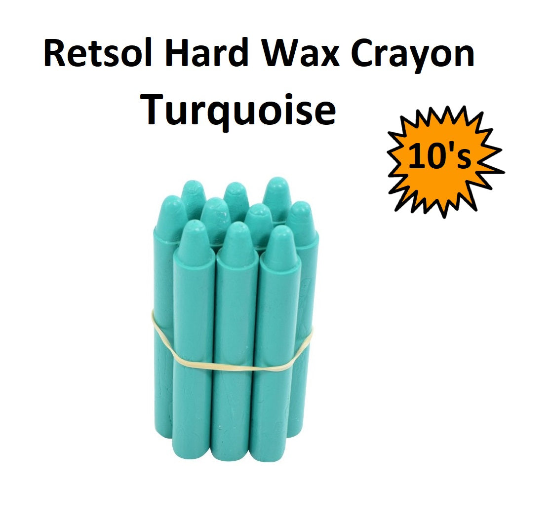 Retsol Hard Wax Crayon - Turquoise 10's