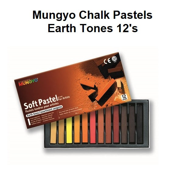 Mungyo Chalk Pastels - Earth Tones 12's