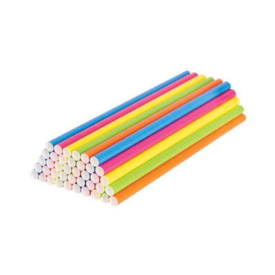 ECO Paper Straws 8mm x 19.7cm Coloured 500s