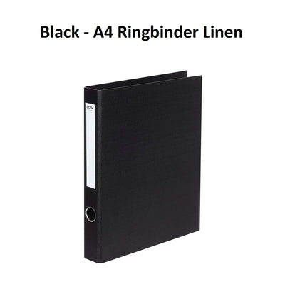 Black - A4 Ringbinder Linen