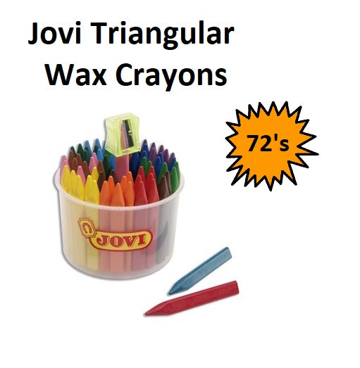 Jovi Triangular Wax Crayons - Tub of 72