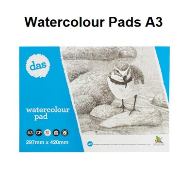 A3 - DAS Watercolour Pad - 12 sheets, 300gsm