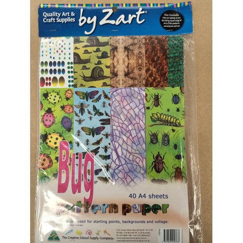Pattern Paper A4, 40S Bugs
