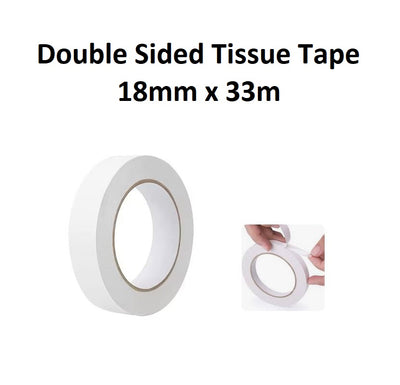 Double Sided Tissue Tape - 18mm x 33m
