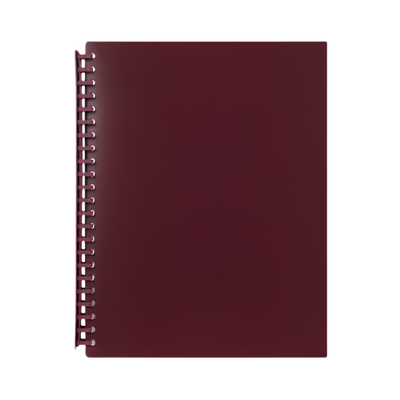 Maroon - A4 Refillable Clearfile 20 Pocket