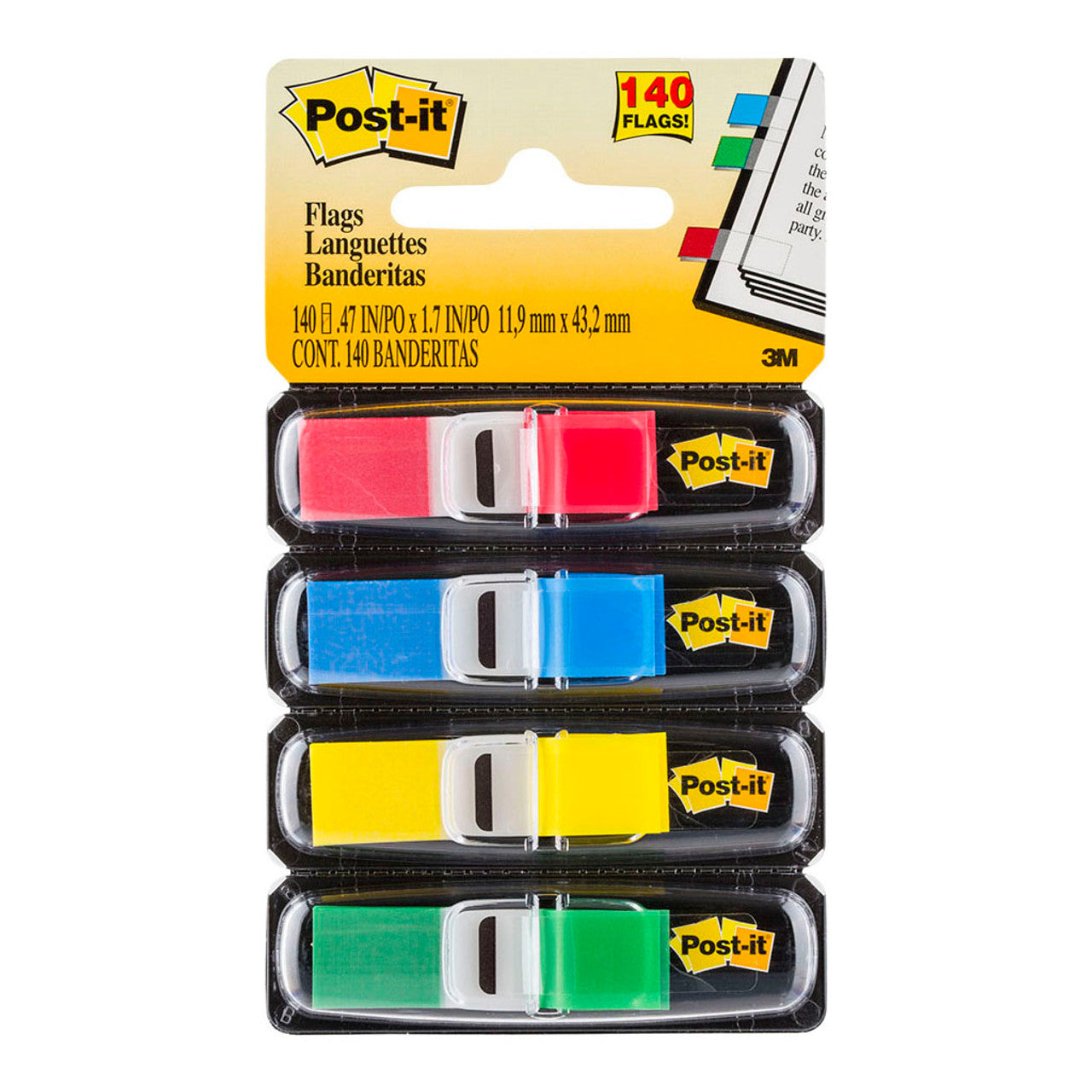 Post It Mini Flags - Pack of 4 (12 x 43mm)
