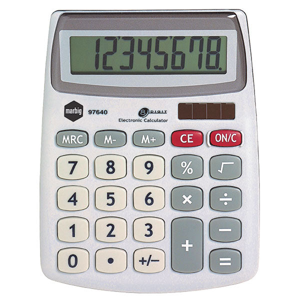 Marbig - Compact Desktop 8 Digit Calculator (Standard)