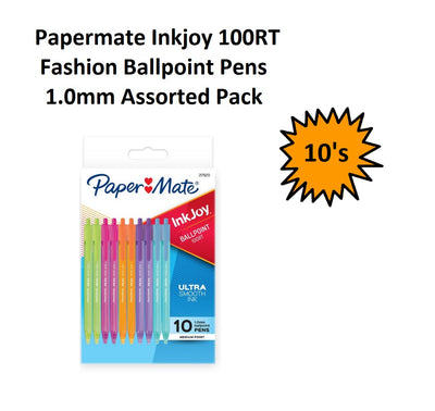 Mixed (Box of 10) - Papermate Inkjoy 100RT Ballpoint Pens