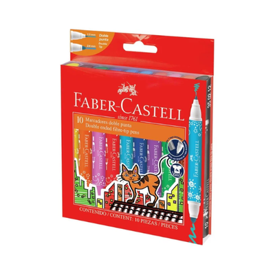 Faber Castell Double Ended Markers - 10's Jumbo