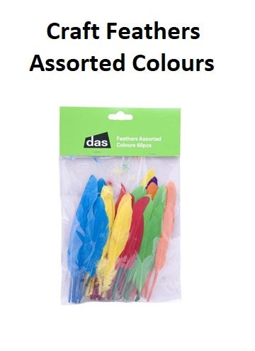 Craft Feathers - Assorted 60pcs