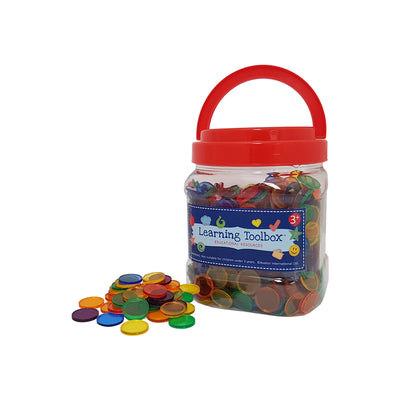 Transparent Plastic Counters - 6 Colours 1000pcs