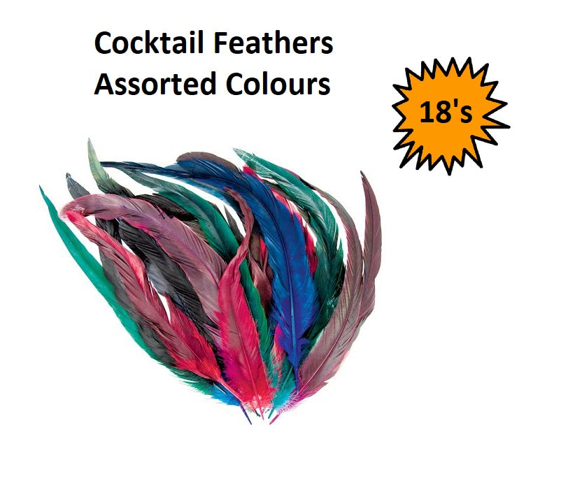 Craft Feathers - Cocktail 18pcs