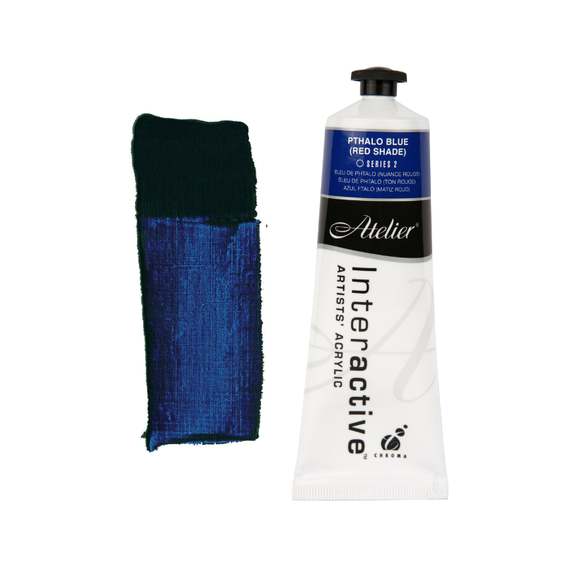 Pthalo Blue (Red Shade) 80ml - Atelier Acrylic Paint S2