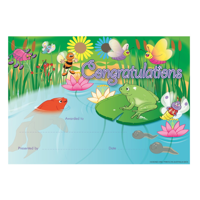 Garden Pond Congratulations - Certificates (Pack of 35)