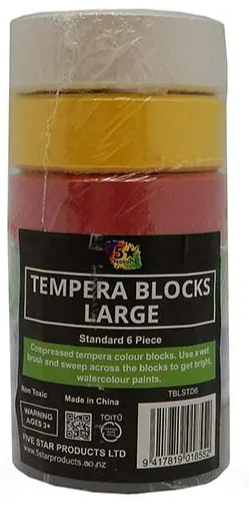 Assorted 6's - Tempera Blocks Senior (Large)