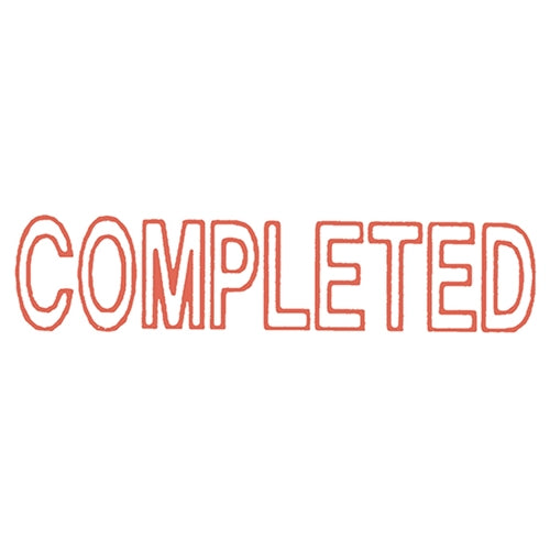 Self Inking Office Stamp - Completed Red