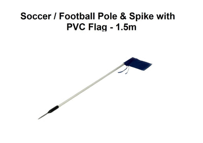Soccer / Football Pole & Spike with PVC Flag - 1.5m