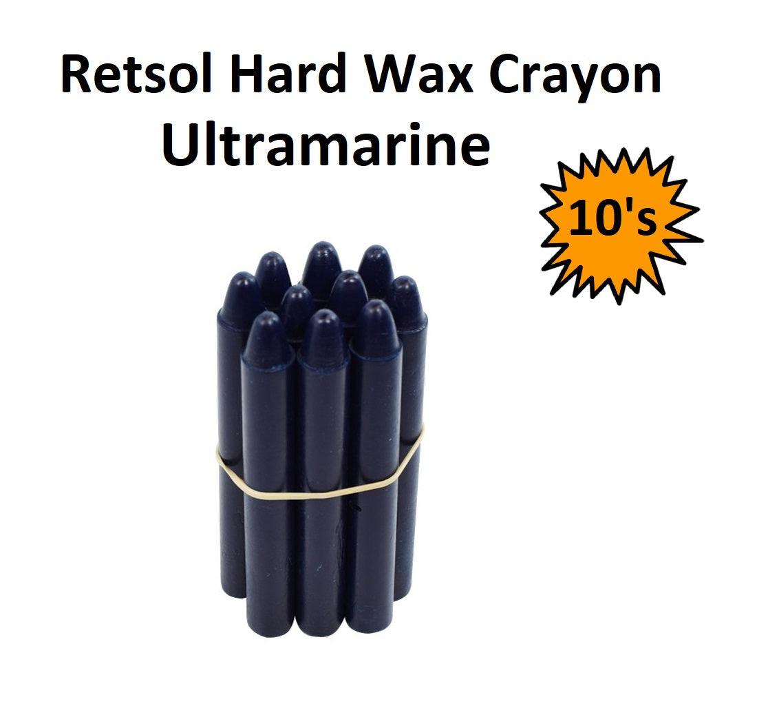Retsol Hard Wax Crayon - Ultramarine 10's