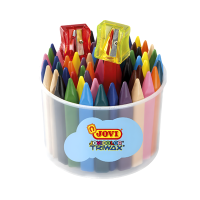 Jovi Triangular Wax Crayons - Tub of 72