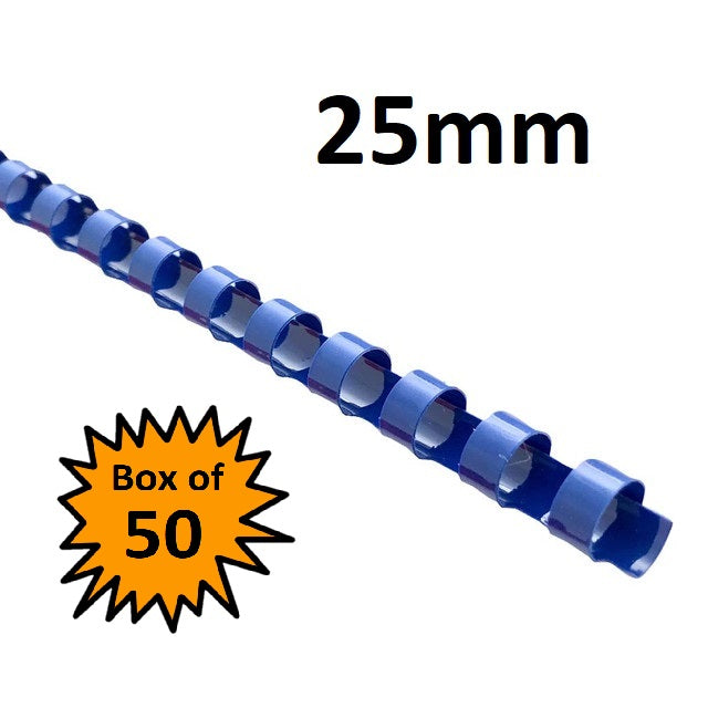Blue 25mm - Binding Coils (Box of 50)