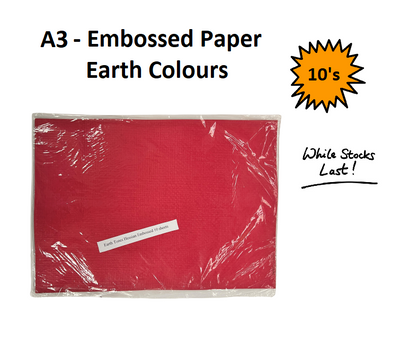 Embossed Paper Earth Colours A3 10's