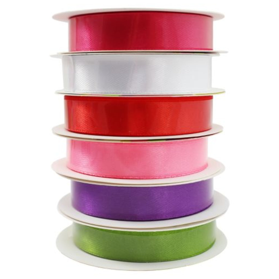 Craft Ribbon - Set of 6 Assorted Colours (15mm x 3m)