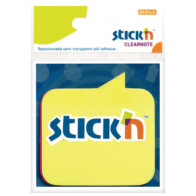 Clear Speech Mark - Stick On Note Pad (76 x 76mm, 60 sheets)