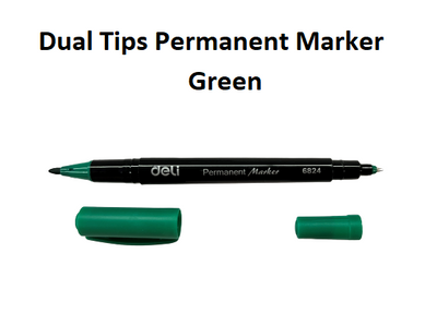 Green - Double Ended Permanent Marker Deli