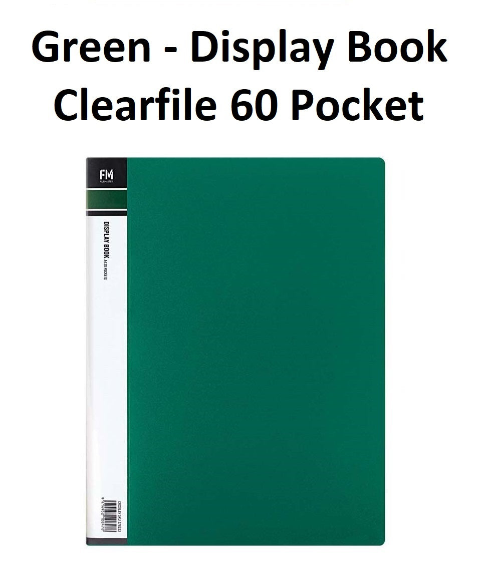 Green - A4 Clearfile 60 Page