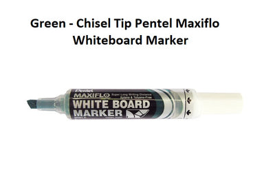 Green - Chisel Tip Pentel Maxiflo Whiteboard Marker