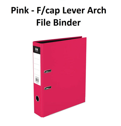 Pink - Foolscap Lever Arch File