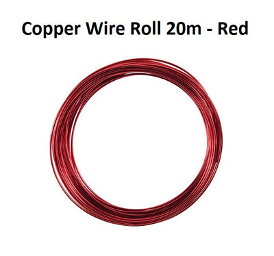 Red - Copper Wire Roll 20m
