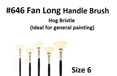 Size 6 - Fan Brush Squirrel 646 Long Handle